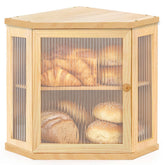 Nykgola corner bread box with two-tier design saves counter space.