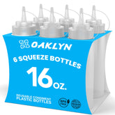 Oaklyn 16oz squirt bottle cap close-up showing a secure lid for leak-free pours.