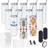 Oaptuza 12 pack 20 oz sublimation tumblers boxed for gifting and customization.