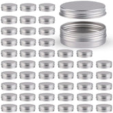 OBKJJ 48-pack aluminum tins with lids offer durable, reusable storage for snacks, candles, or crafts.