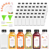 OBKJJ clear 8oz juice bottle shows vibrant colors for fresh beverages