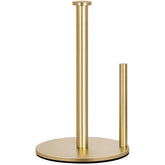 OBODING Gold Countertop Paper Towel Holder with side bar design for tidy towels.