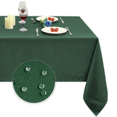 Obstal 210GSM rectangle green tablecloth 60x84 inches for durable party-ready protection.