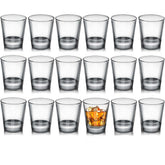 OBTANIM 18-pack shot glasses offer a classic bar look and durable stacking for home bars.