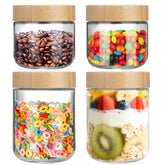 OcePor glass jar with bamboo lid and airtight seal preserves freshness