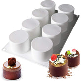 OCPO Kitchen tall cylinder mold with 8 cavities for precise mousse portions.