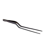 O'CREME 8-inch offset tweezer tongs, front view, ideal for precise plating and delicate foods.