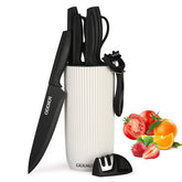 ODDIER 10-piece knife set with block shows organized kitchen storage and durability