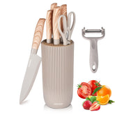 ODDIER 8-piece knife set with universal block for organized prep
