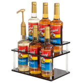 ODPEOZT acrylic coffee syrup rack 2-tier keeps bottles organized and easy to grab