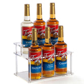 ODPEOZT acrylic syrup organizer front view with 2-tier access