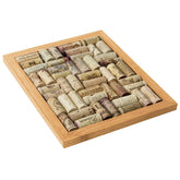 Oenophilia bamboo corkboard trivet frame ready to protect surfaces.