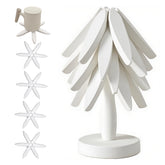 OFCTE Tree Shape Trivet Set showing compact storage and countertop protection.