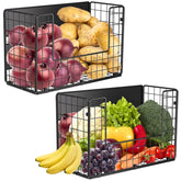 Ofiray-home magnetic fridge shelf on the side holding fruit for fresh storage.