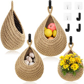 OGOTEZ wall hanging baskets 3-pack for stylish, space-saving kitchen storage.