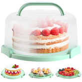 Ohuhu cake carrier with lid and handle for secure dessert transport