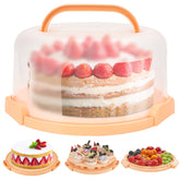Ohuhu cake stand with lid for a 10-inch cake, secure transport.