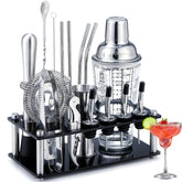 Ohuhu 400ml cocktail shaker with crystal-clear glass for precise mixing.