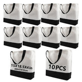OKBA sublimation tote bags package contents ready for DIY customization.