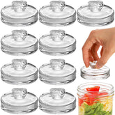 Okllen 9-pack glass fermentation weights for wide-mouth jars keep vegetables submerged for crisp ferments.