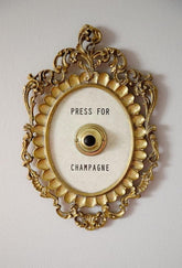 Okuorze press for champagne button wall plaque front view adds chic room decor