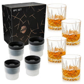 Old Barrel whiskey glasses set of eight for elegant sipping and entertaining guests