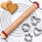 Olforce wooden rolling pin ready for smooth, even dough rolling.