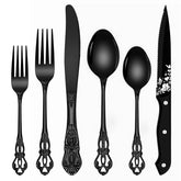 Ollex black baroque flatware design adds elegant charm to everyday dining