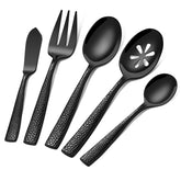 Ollex hammered serving spoon with elegant hammered finish for upscale dining.