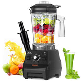 OMMO Blender 1800W motor powers quick blends for smoothies and shakes.