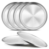 Onader six-piece 7.8-inch stainless steel plates for easy everyday dining