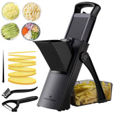 ONCE FOR ALL Safe Mandoline Slicer front view for precise, even slicing.