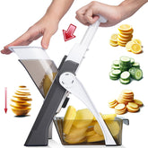 ONCE FOR ALL Safe Mandoline Slicer safely designed for confident slicing with clearer control.