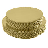 ONE MORE gold 10-inch cakeboard pack of 25 shown for elegant cake presentations.