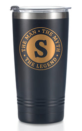 Onebttl Man the Myth mug with initials for a personalized daily coffee ritual.