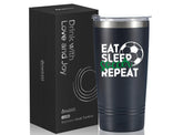Onebttl soccer gifts coach travel mug in gift box, ideal for easy gifting.