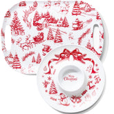 ONEderful Christmas 18in tray with Santa and snowflakes for festive gatherings