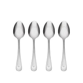 Oneida Satin Sand Dune dinner spoon close-up showing bead-blast dune pattern for daily meals.