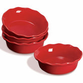 ONEMORE pie pans 6-8 inch set in red for versatile mini pies.