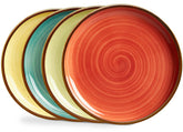 ONEMORE porcelain plate 10.5-inch blue dinner plate for stylish meals
