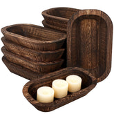 ONESIXEC wood bowls set with multiple pieces adds rustic charm to entryways for versatile storage.