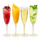 Oojami 6oz gold glitter champagne glass ready for celebrations