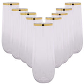 Oojami 9oz gold-rim champagne flute, elegant disposable glassware for weddings