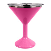 ORCA Tini 13oz pink stainless martini glass for stylish outdoor entertaining.