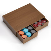 ORGMASTER wooden K Cup Holder with a drawer for easy pod access.