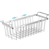 Orgneas Freezer Baskets on chest freezer rails showing extended length for space optimization.