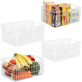 Orgneas freezer bins large front view for quick access and organized storage.