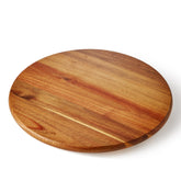 ORIDOM acacia wood lazy susan on counter with smooth 360° rotation.