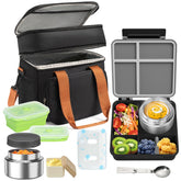 Orylia adult lunch box with four compartments for organized meals at work