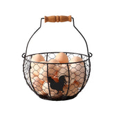 Oskas fresh eggs collecting basket with handle for organized counter storage